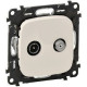 Valena Allure - Розетка TV-SAT двухкабельная 5-862MHz/950-2400MHz, слоновая кость (инд. упаковка) | арт.753858