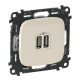 Valena Allure - Зарядное устройство с 2-мя USB-разъемами, 240В/5В, 1500мА, слоновая кость (инд.упак) | арт.754996