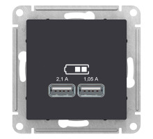 Розетка USB Schneider Electric AtlasDesign ATN001033 Карбон - ATN001033