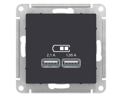 Розетка USB Schneider Electric AtlasDesign ATN001033 Карбон - ATN001033