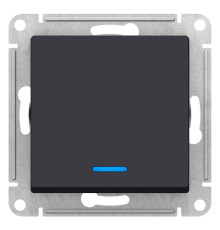 Переключатель 1-клавишный с подсветкой Schneider Electric AtlasDesign ATN001063 Карбон - ATN001063