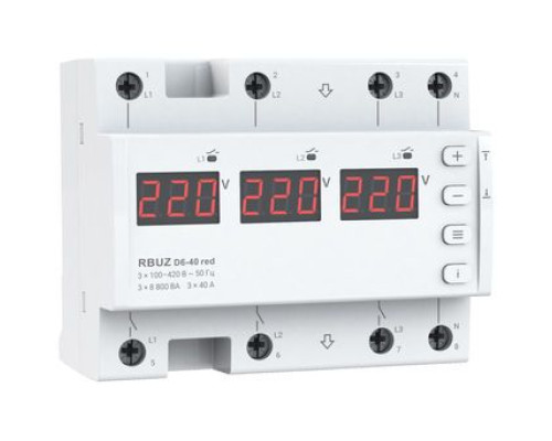 Реле напряжения RBUZ D6-40 red