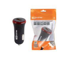 Автомобильное зарядное устройство, АЗУ 1, 2,1 А, 1 USB, черный, TDM | арт.SQ1810-0201