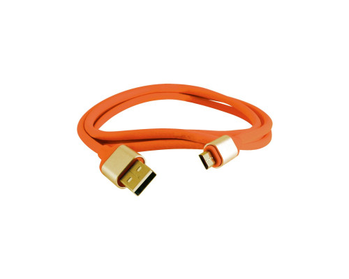 Дата-кабель, ДК 13, USB - micro USB, 1 м, силиконовая оплетка, оранжевый, TDM | арт.SQ1810-0313