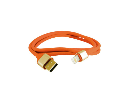 Дата-кабель, ДК 15, USB - Lightning, 1 м, силиконовая оплетка, оранжевый, TDM | арт.SQ1810-0315