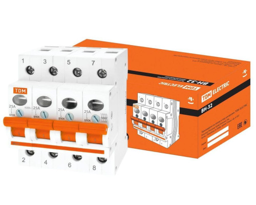 ВН-32 4Р  25А TDM выключатель нагрузки(мини-рубильник)