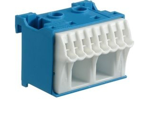 Клемма QuickConnect  (2x16мм2 + 8х4мм2), 45 mm, Синяя Hager