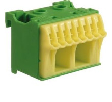Клемма QuickConnect (2x16мм2 + 8х4мм2), 45 mm, Зеленая Hager