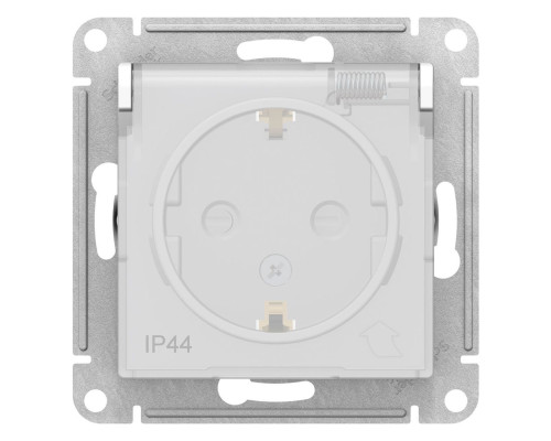 Розетка AQUA с крышкой без рамки влагозащищенная Schneider Electric AtlasDesign ATN440146 Белый - AT