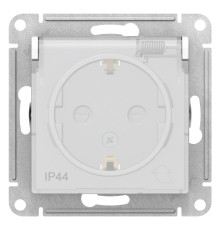 Розетка AQUA с крышкой без рамки влагозащищенная Schneider Electric AtlasDesign ATN440146 Белый - AT