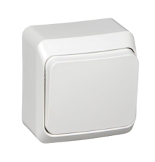 Выключатель, открытая установка Schneider Electric Этюд BA10-001B Белый - BA10-001B