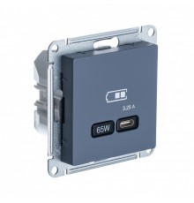 ATLASDESIGN USB РОЗЕТКА тип-С 65Вт высокоскор.заряд. QC, PD, механизм, ГРИФЕЛЬ
