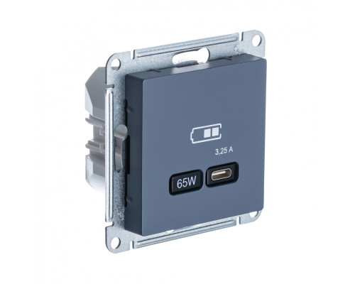 ATLASDESIGN USB РОЗЕТКА тип-С 65Вт высокоскор.заряд. QC, PD, механизм, ГРИФЕЛЬ