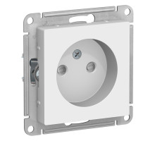 ATLASDESIGN РОЗЕТКА без заземления со шторками, 16А, механизм, БЕЛЫЙ