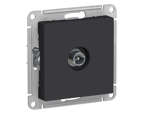ATLASDESIGN TV РОЗЕТКА проходная 4DB, механизм, КАРБОН