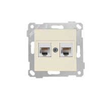Rita - Розетка 2хRJ-45 кат. 5e UTP, сл.кость