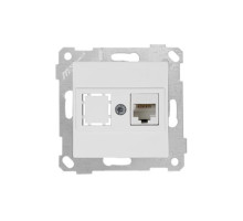 Rita - Розетка 1хRJ-45 кат. 6 UTP, белая