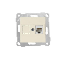 Rita - Розетка 1хRJ-45 кат. 6 UTP, сл.кость