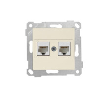 Rita - Розетка 2хRJ-45 кат. 6 UTP, сл.кость