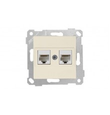Rita - Розетка 2хRJ-45 кат. 6 UTP, сл.кость
