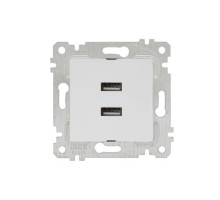 Rita - Розетка 2xUSB Type A, белая