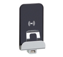 Etika - Беспроводное зарядное устр-во 1A с USB портом 2,4A (сл.кость)