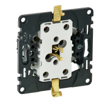 Valena In'Matic - Розетка 2х2P+E, нем. стд., без защ. шторок, безвинтовые зажимы