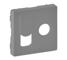 Valena Life - Лицевая панель розетки TV-RJ45, алюминий