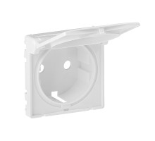 Valena Life - Лицевая панель розетки 2P+E c крышкой, белая