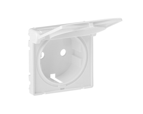 Valena Life - Лицевая панель розетки 2P+E c крышкой, белая