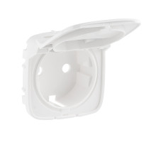 Valena Allure - Лицевая панель розетки 2P+E с крышкой, белая