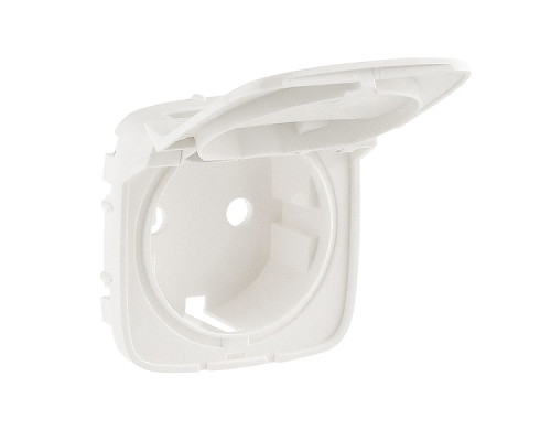 Valena Allure - Лицевая панель розетки 2P+E с крышкой, жемчуг