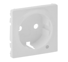 Valena Life - Лицевая панель розетки 2P+E c линзой для подсветки/индикации, белая