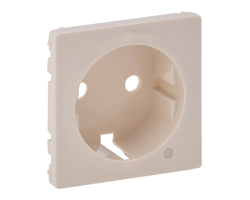 Valena Life - Лицевая панель розетки 2P+E с линзой для подсветки/индикации, слоновая кость