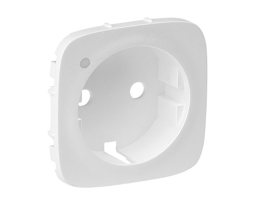 Valena Allure - Лицевая панель розетки 2P+E с линзой для подсветки/индикации, белая