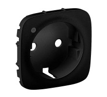 Valena Allure - Лицевая панель розетки 2P+E с линзой для подсветки/индикации антрацит