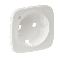 Valena Allure - Лицевая панель розетки 2P+E с линзой для подсветки/индикации, жемчуг