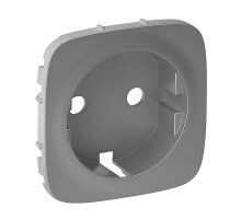 Valena Allure - Лицевая панель розетки 2P+E, алюминий