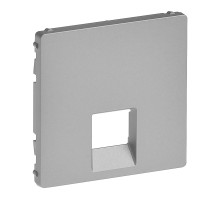 Valena Life - Лицевая панель для одиночных телефонных/информационных розеток, алюминий