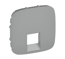 Valena Allure - Лицевая панель для одиночных телефонных/информационных розеток, алюминий