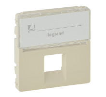 Valena Life - Лицевая панель для одиночных розеток тел/информац. с держателем маркировки, сл.кость