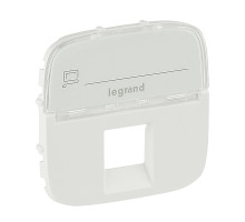 Valena Allure - Лицевая панель для одиночных розеток тел/информац. с держателем маркировки, белая