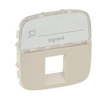 Valena Allure - Лицевая панель для одиночных розеток тел/информац. с держателем маркировки, сл.кость