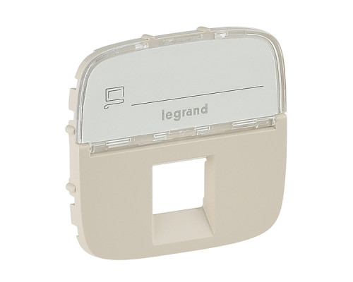 Valena Allure - Лицевая панель для одиночных розеток тел/информац. с держателем маркировки, сл.кость