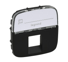 Valena Allure - Лицевая панель для одиночных розеток тел/информац. с держателем маркировки, антрацит