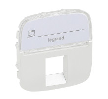 Valena Allure - Лицевая панель для одиночных розеток тел/информац. с держателем маркировки, жемчуг