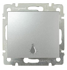 Valena - Кнопка с пиктограммой лампы, алюминий