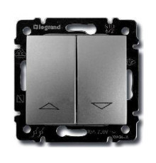 Valena - Кнопка для управления рольставнями двойная, алюминий