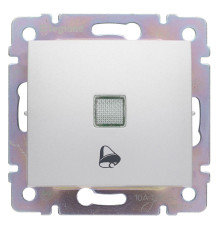 Valena - Кнопка с подсветкой и пиктограммой звонка(2), алюминий