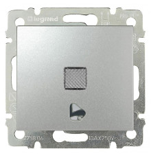 Valena - Кнопка с подсветкой и пиктограммой звонка, алюминий